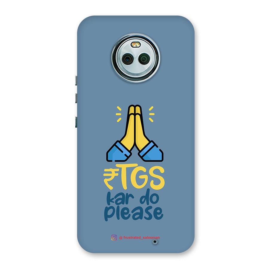 RTGS Kar Do Please SteelBlue Back Case for Moto X4