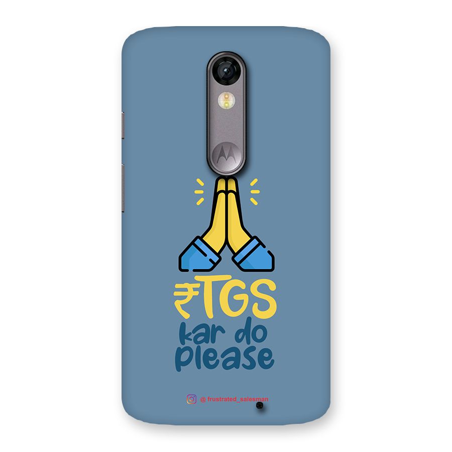RTGS Kar Do Please SteelBlue Back Case for Moto X Force