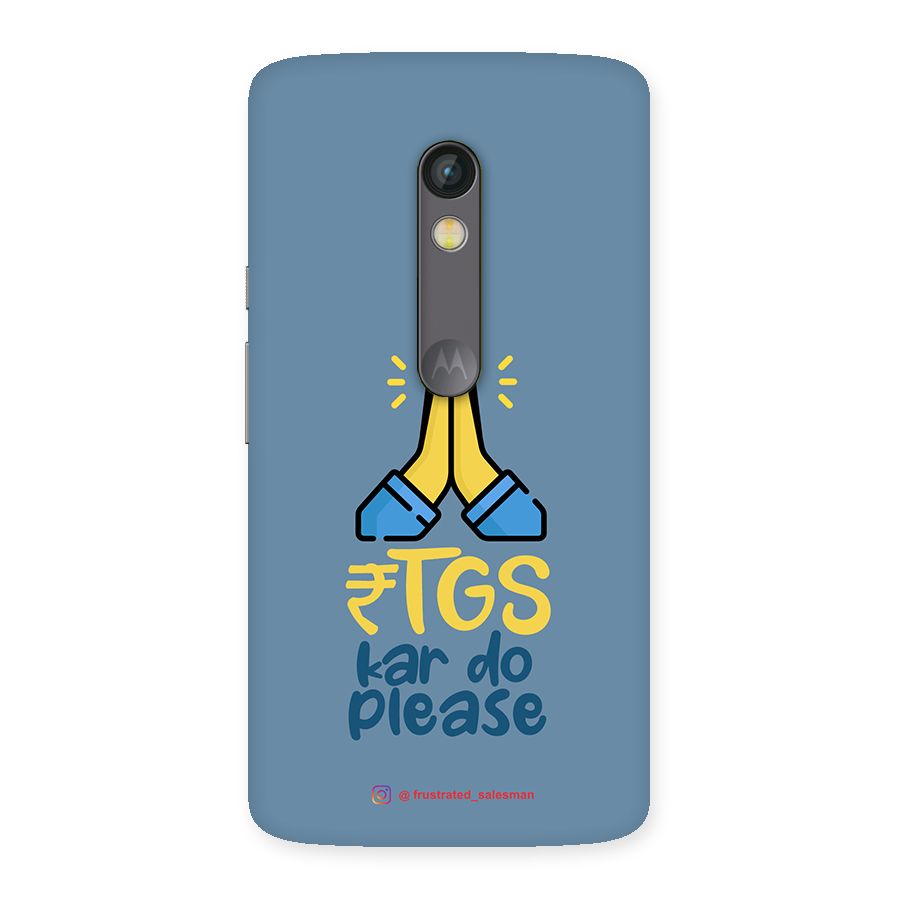 RTGS Kar Do Please SteelBlue Back Case for Moto X Play