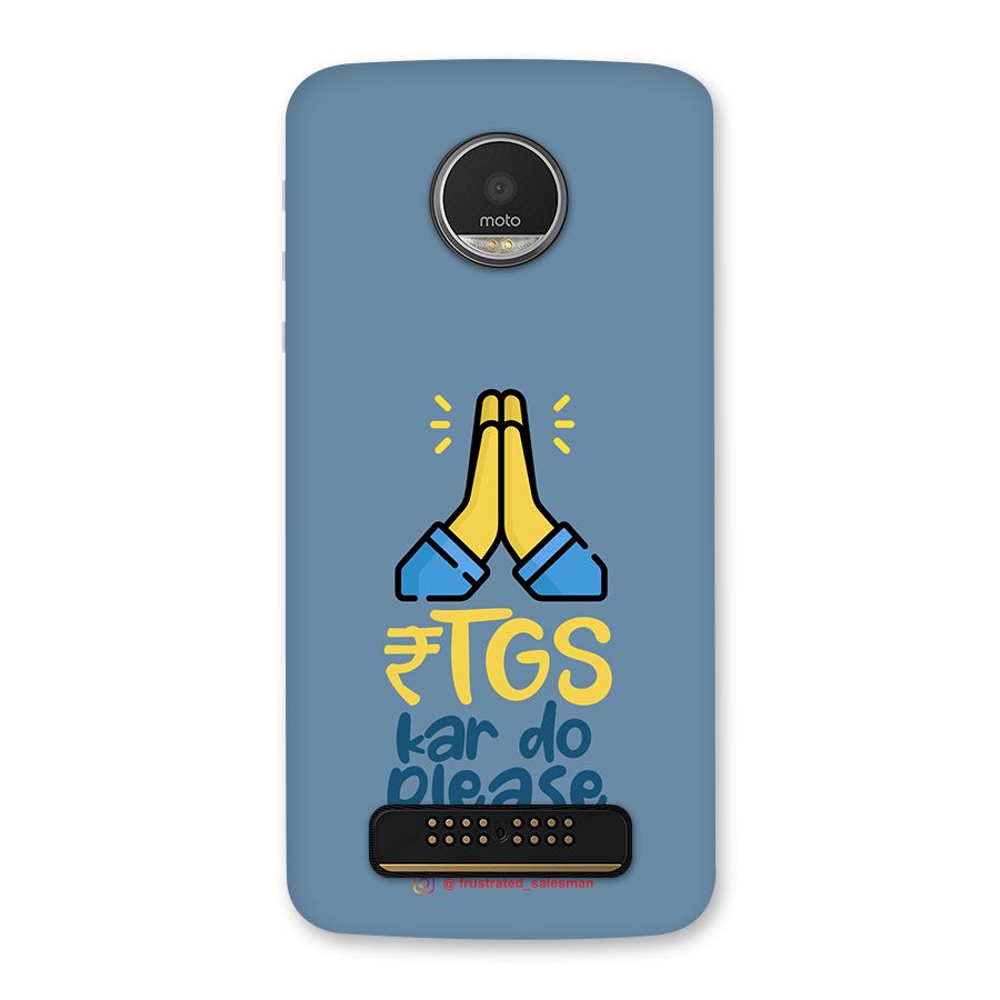 RTGS Kar Do Please SteelBlue Back Case for Moto Z Play