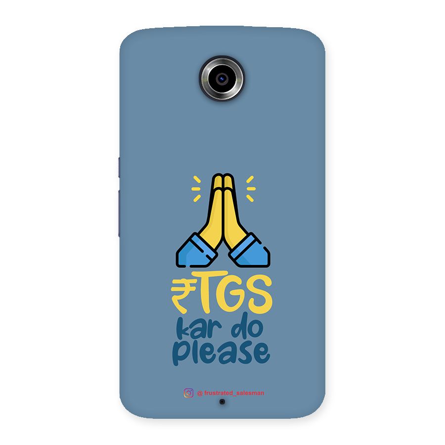 RTGS Kar Do Please SteelBlue Back Case for Nexsus 6