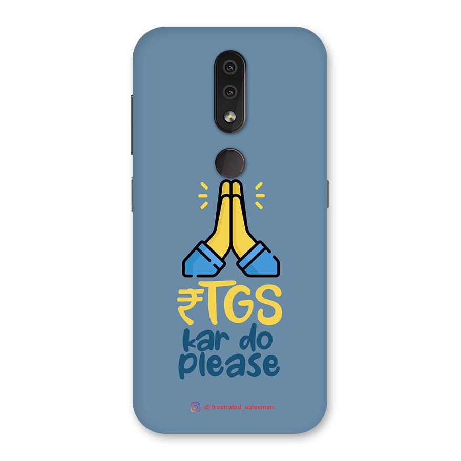 RTGS Kar Do Please SteelBlue Back Case for Nokia 4.2