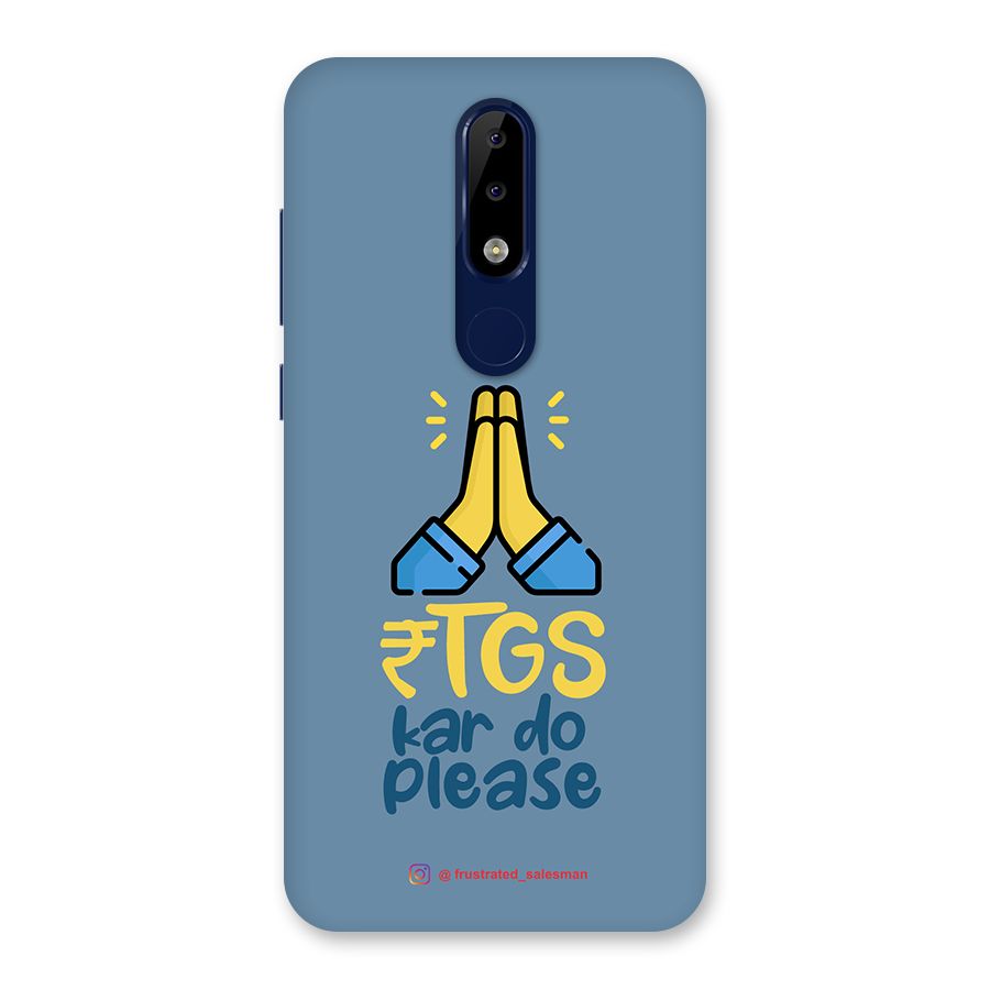 RTGS Kar Do Please SteelBlue Back Case for Nokia 5.1 Plus