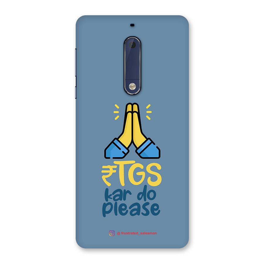 RTGS Kar Do Please SteelBlue Back Case for Nokia 5