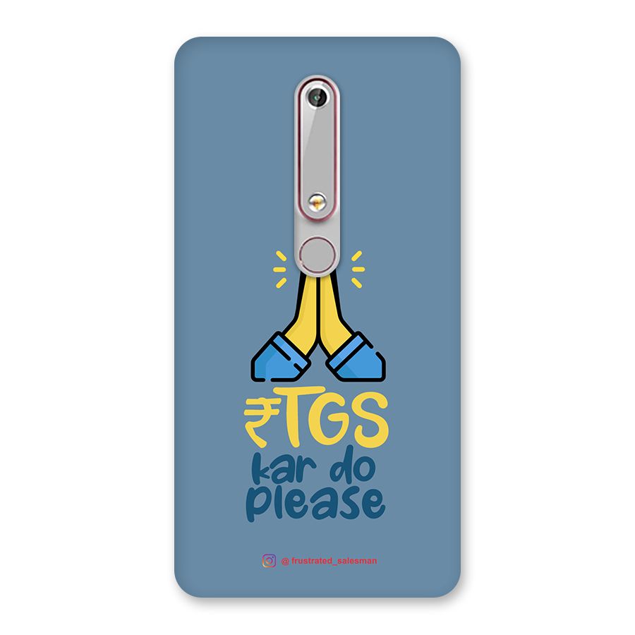 RTGS Kar Do Please SteelBlue Back Case for Nokia 6.1