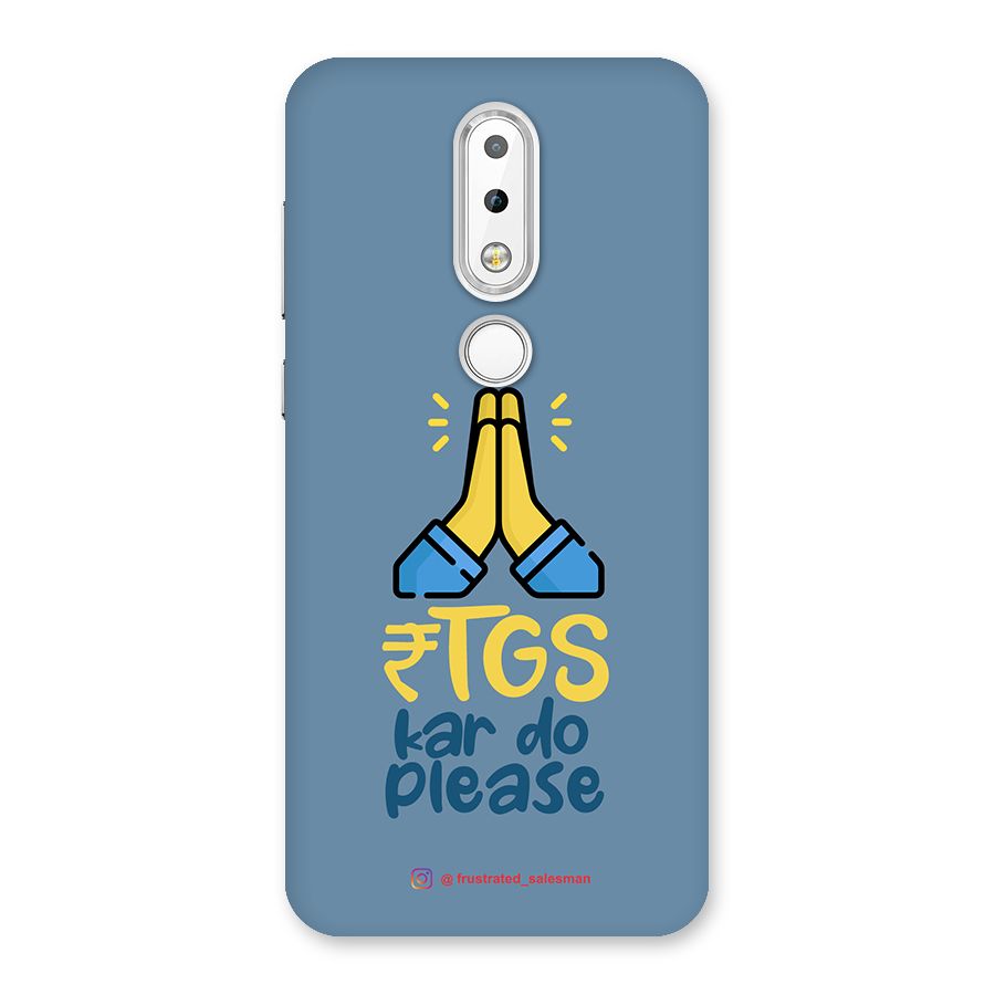 RTGS Kar Do Please SteelBlue Back Case for Nokia 6.1 Plus