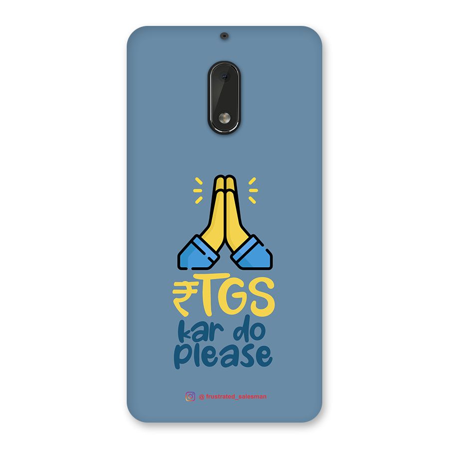 RTGS Kar Do Please SteelBlue Back Case for Nokia 6