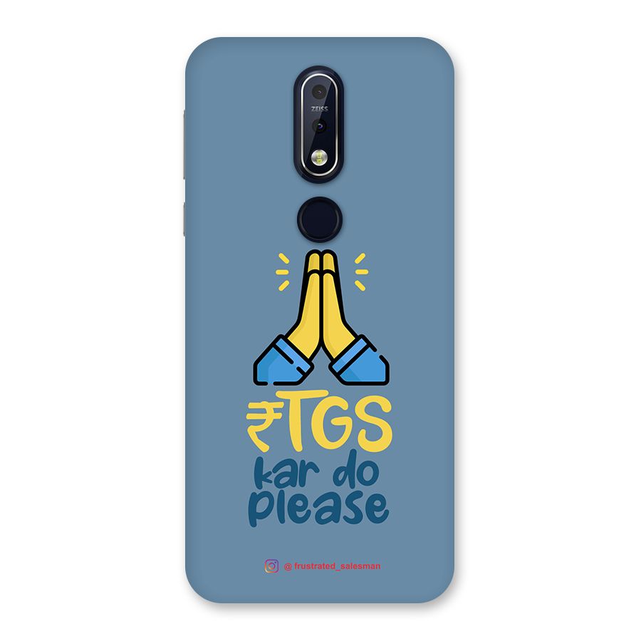 RTGS Kar Do Please SteelBlue Back Case for Nokia 7.1