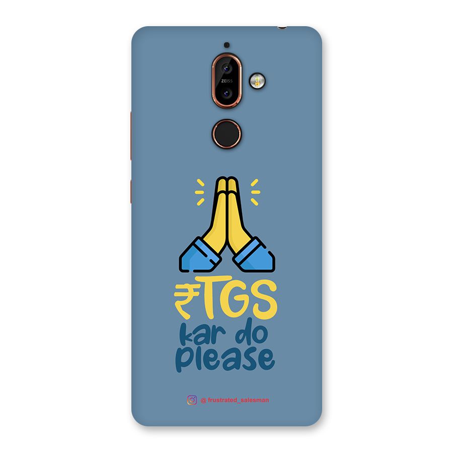 RTGS Kar Do Please SteelBlue Back Case for Nokia 7 Plus