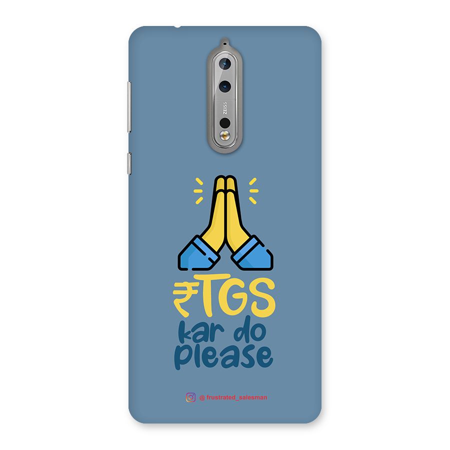 RTGS Kar Do Please SteelBlue Back Case for Nokia 8