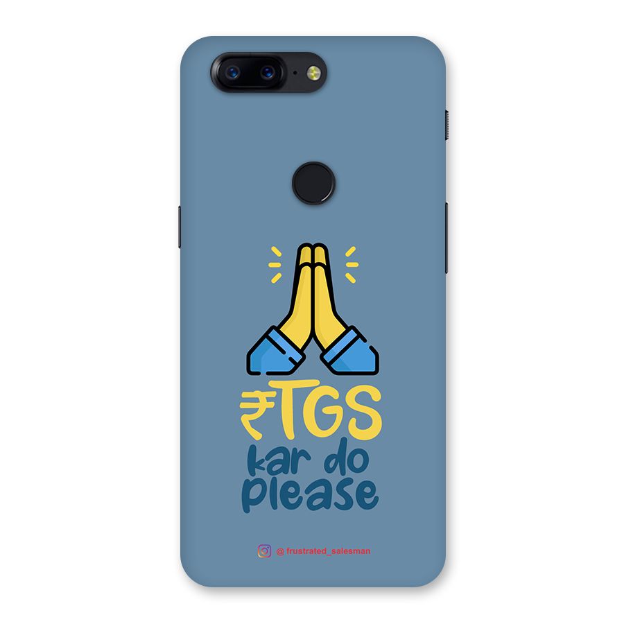 RTGS Kar Do Please SteelBlue Back Case for OnePlus 5T
