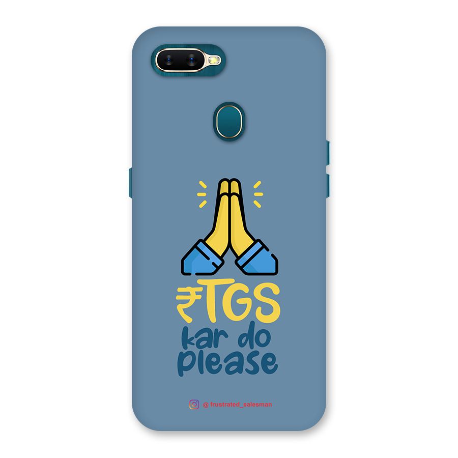 RTGS Kar Do Please SteelBlue Back Case for Oppo A12s