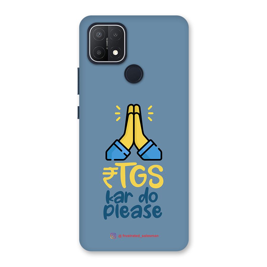 RTGS Kar Do Please SteelBlue Back Case for Oppo A15