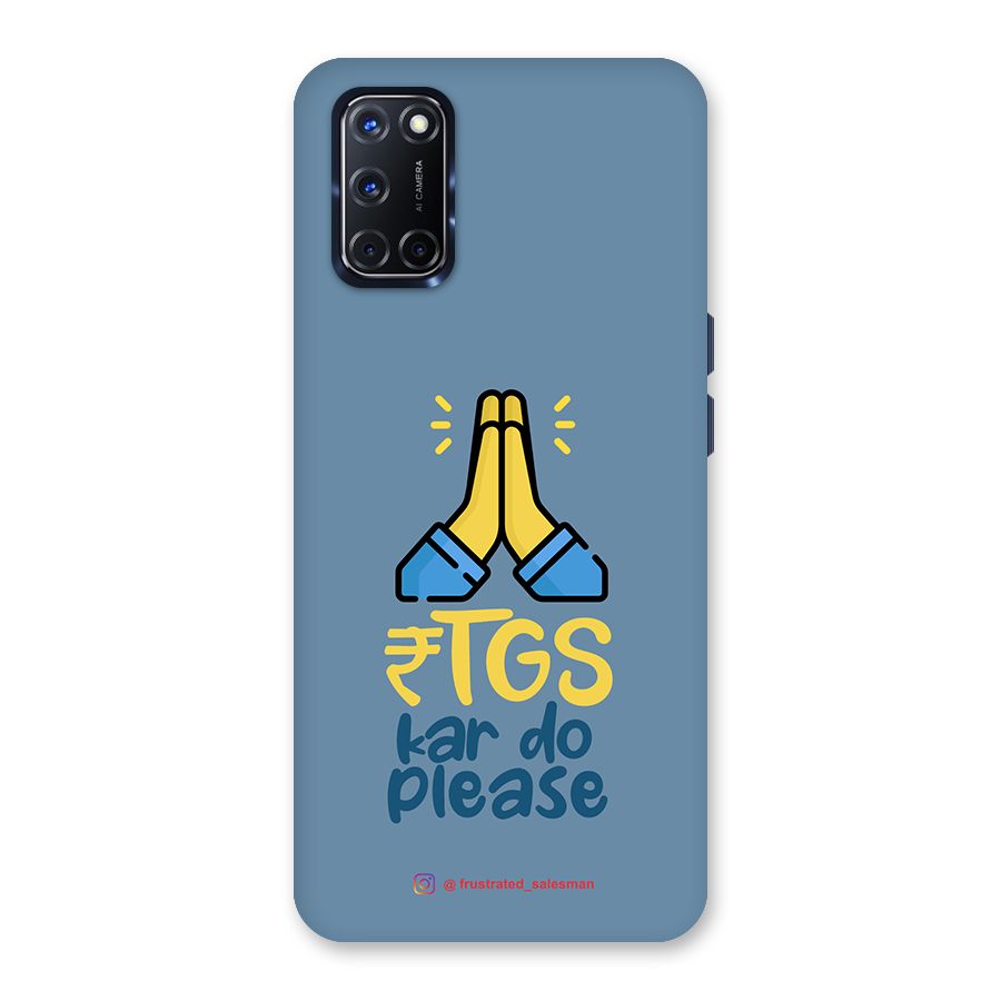 RTGS Kar Do Please SteelBlue Back Case for Oppo A52