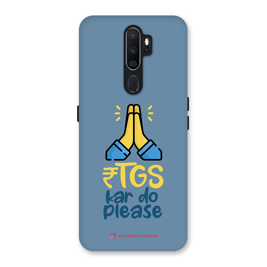 RTGS Kar Do Please SteelBlue Back Case for Oppo A5 (2020)