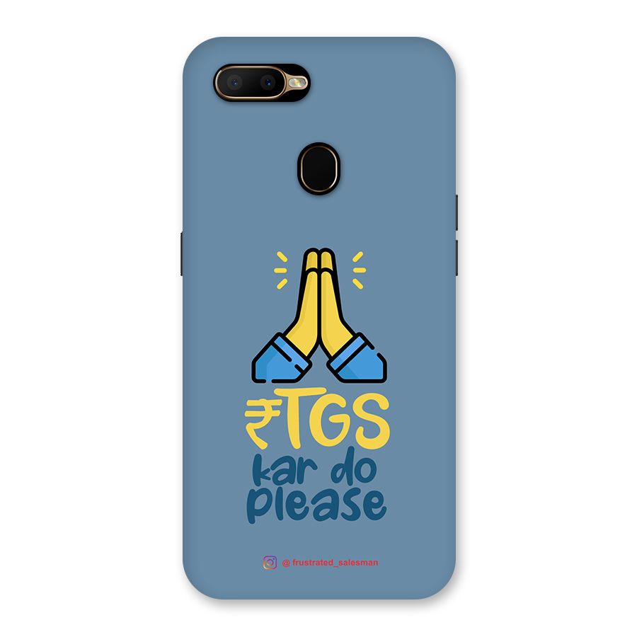 RTGS Kar Do Please SteelBlue Back Case for Oppo A5s