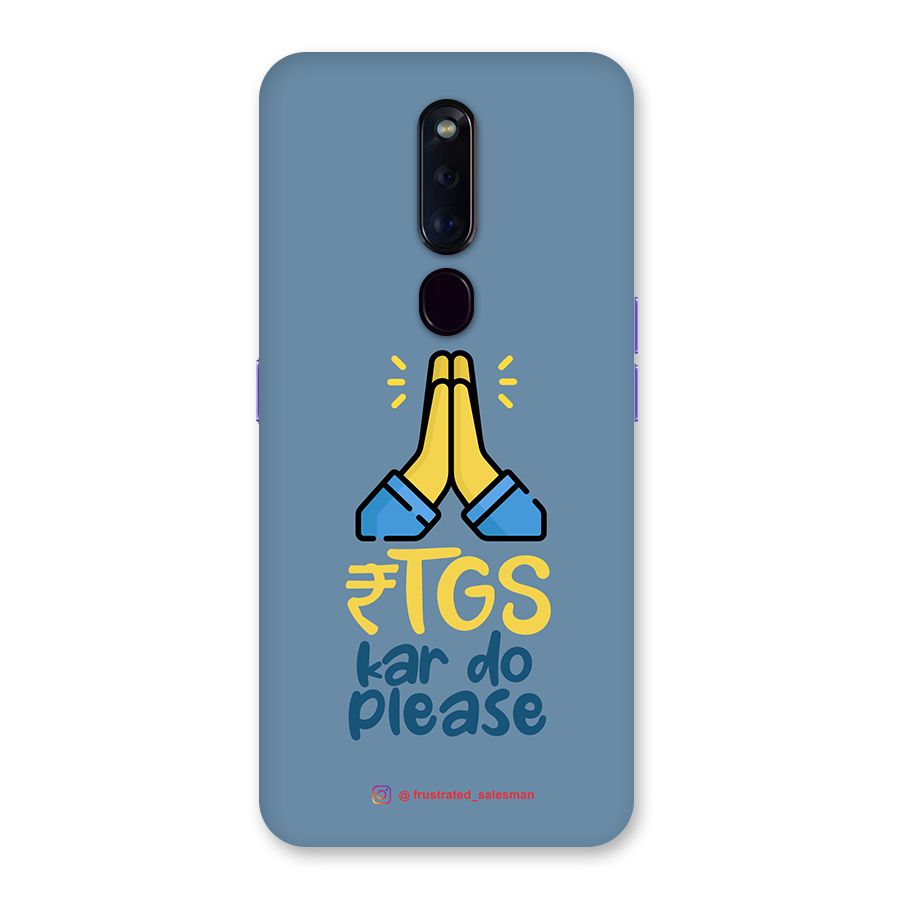 RTGS Kar Do Please SteelBlue Back Case for Oppo F11 Pro