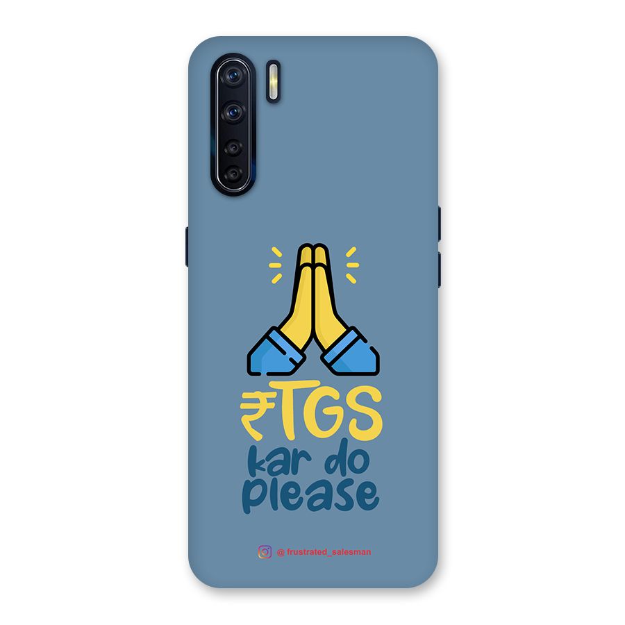 RTGS Kar Do Please SteelBlue Back Case for Oppo F15