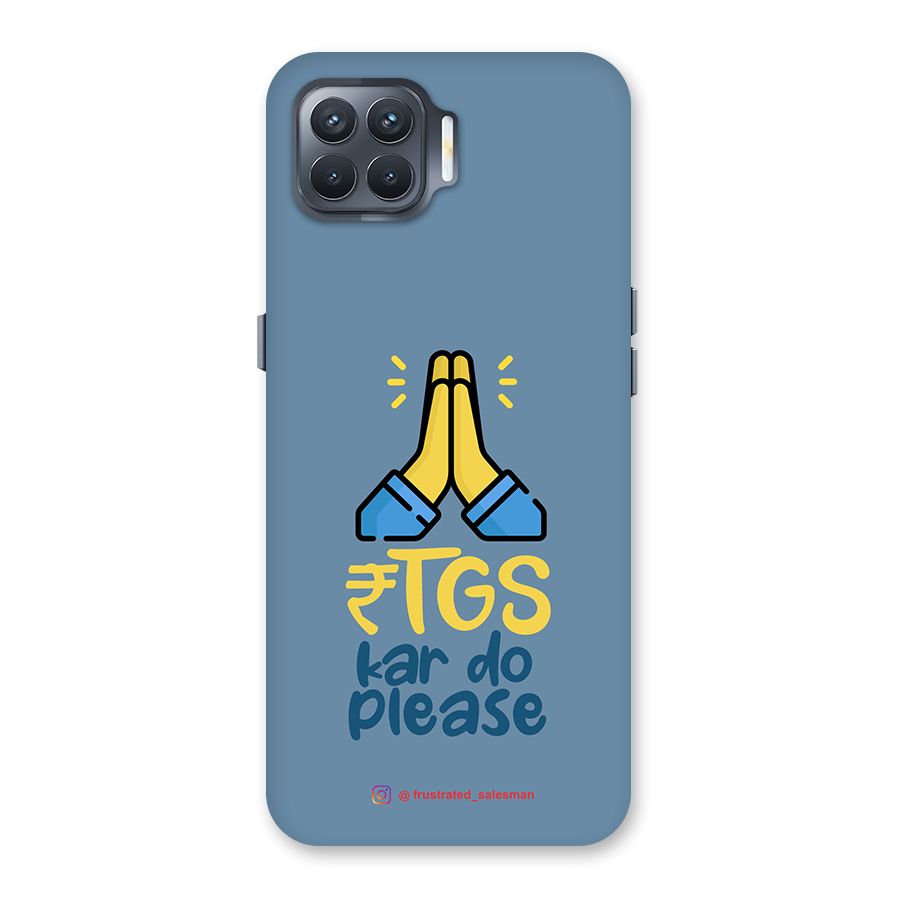 RTGS Kar Do Please SteelBlue Back Case for Oppo F17 Pro