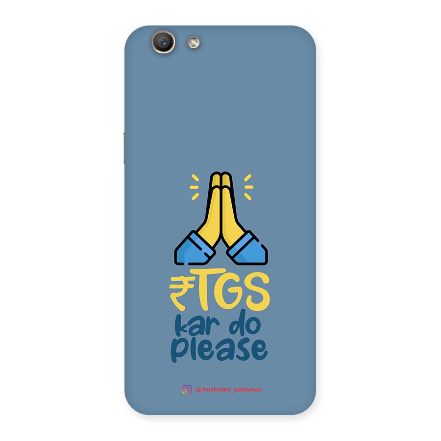 RTGS Kar Do Please SteelBlue Back Case for Oppo F1s