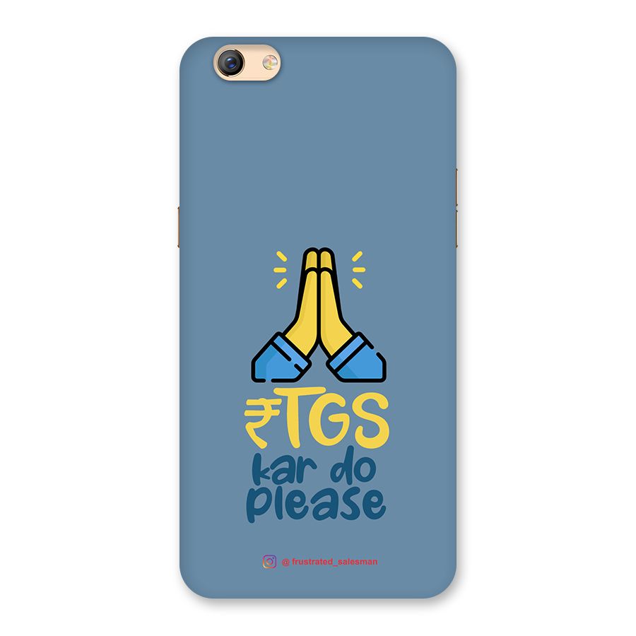 RTGS Kar Do Please SteelBlue Back Case for Oppo F3 Plus
