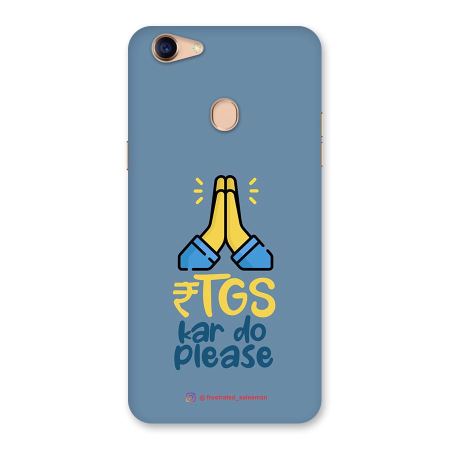 RTGS Kar Do Please SteelBlue Back Case for Oppo F5