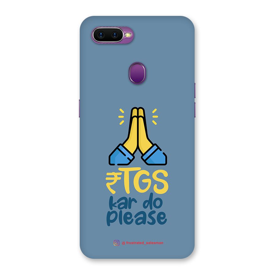 RTGS Kar Do Please SteelBlue Back Case for Oppo F9