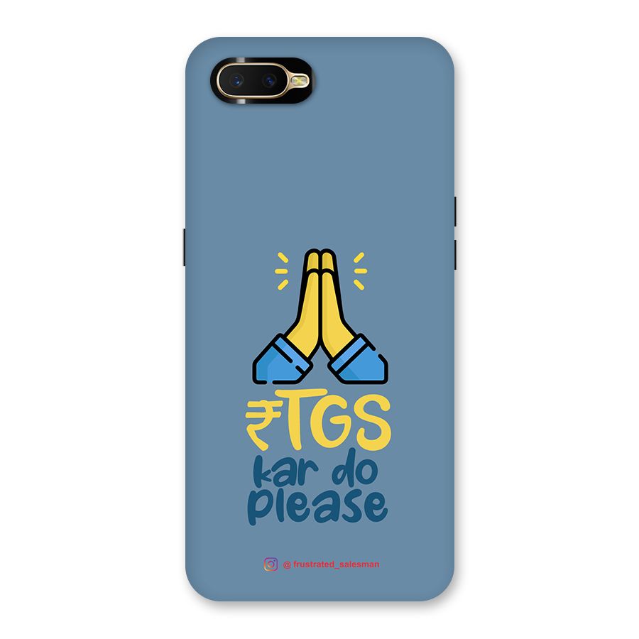 RTGS Kar Do Please SteelBlue Back Case for Oppo K1