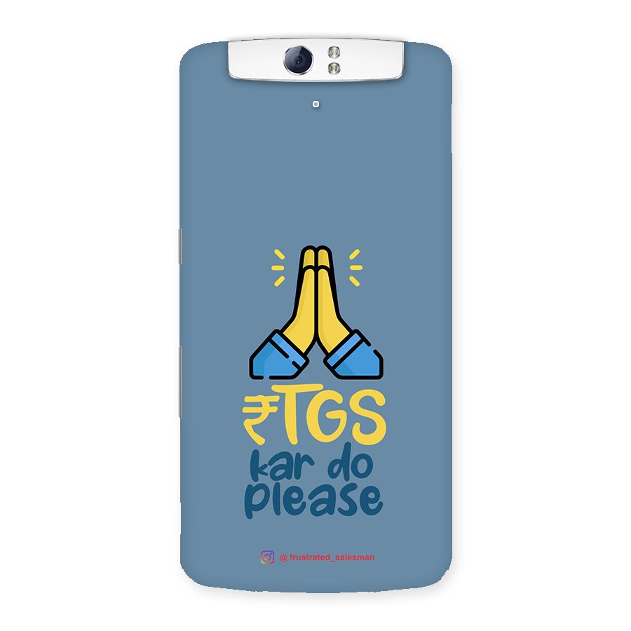 RTGS Kar Do Please SteelBlue Back Case for Oppo N1