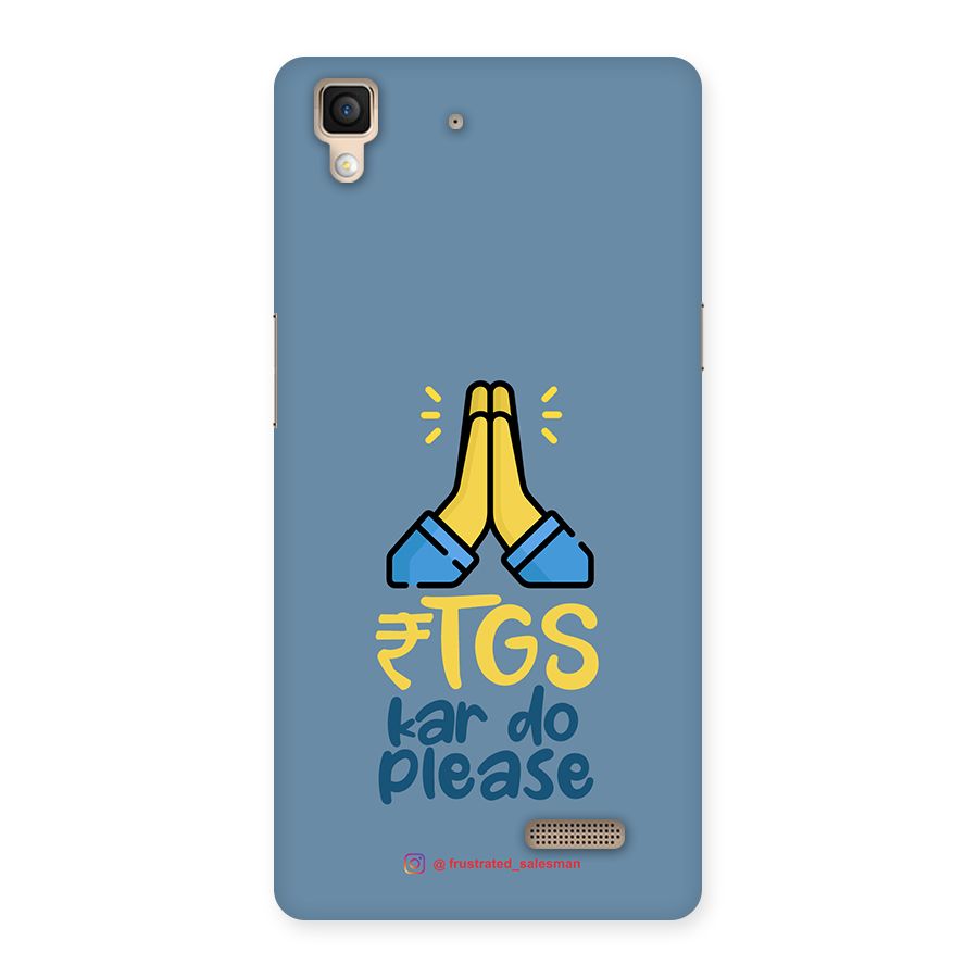 RTGS Kar Do Please SteelBlue Back Case for Oppo R7