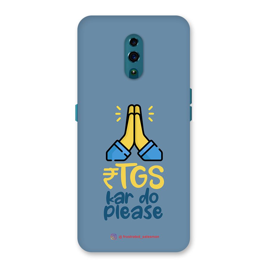 RTGS Kar Do Please SteelBlue Back Case for Oppo Reno