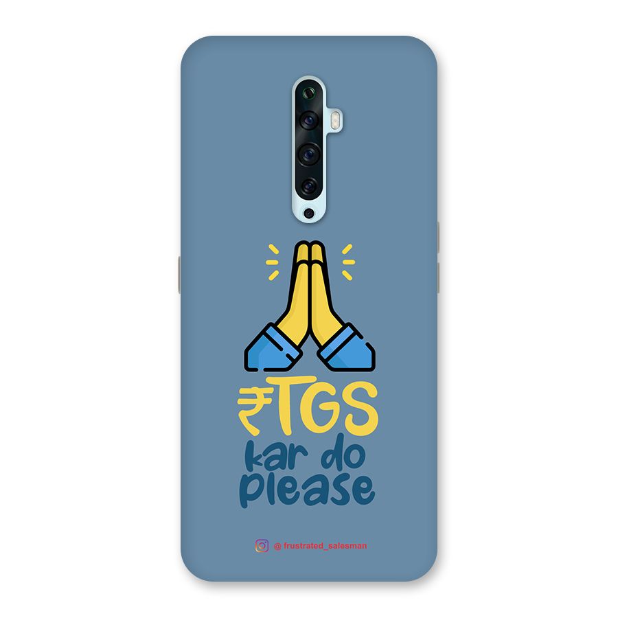 RTGS Kar Do Please SteelBlue Back Case for Oppo Reno2 Z