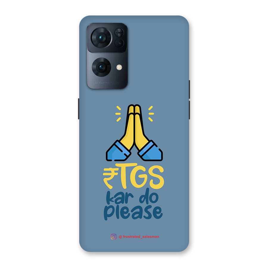 RTGS Kar Do Please SteelBlue Back Case for Oppo Reno7 Pro 5G