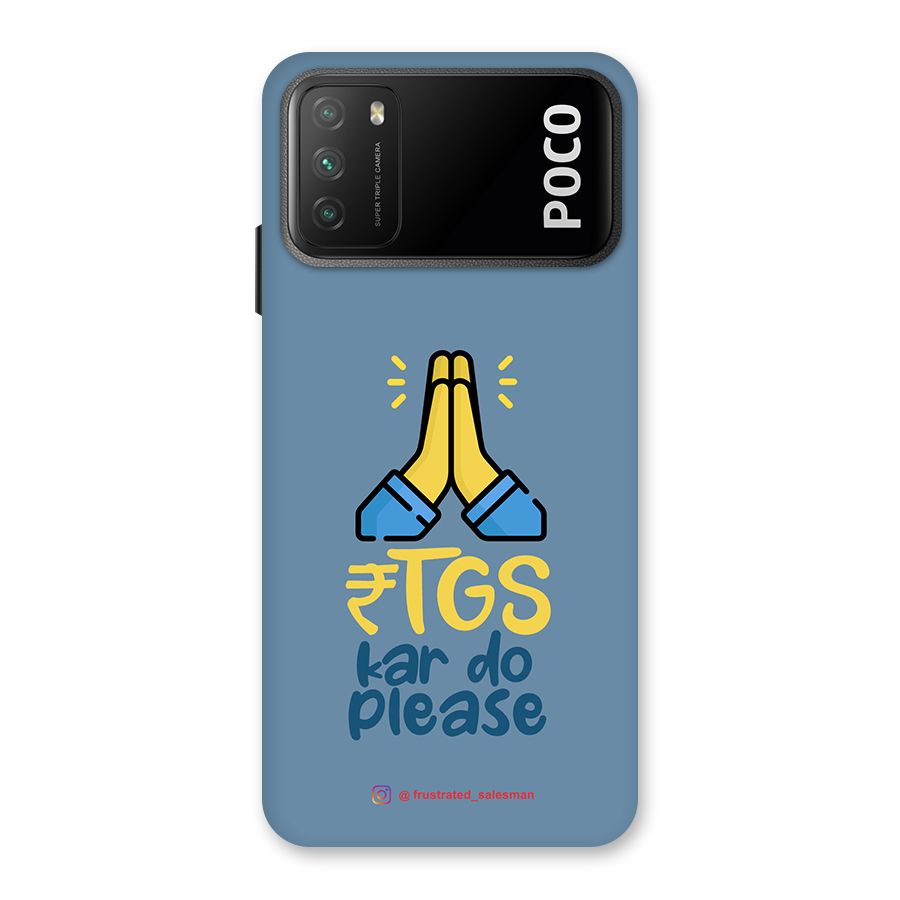 RTGS Kar Do Please SteelBlue Back Case for Poco M3