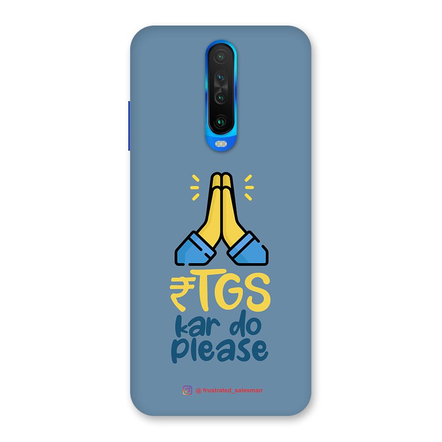 RTGS Kar Do Please SteelBlue Back Case for Poco X2