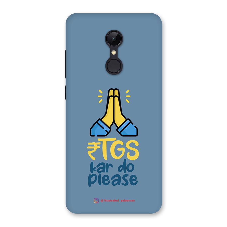 RTGS Kar Do Please SteelBlue Back Case for Redmi 5