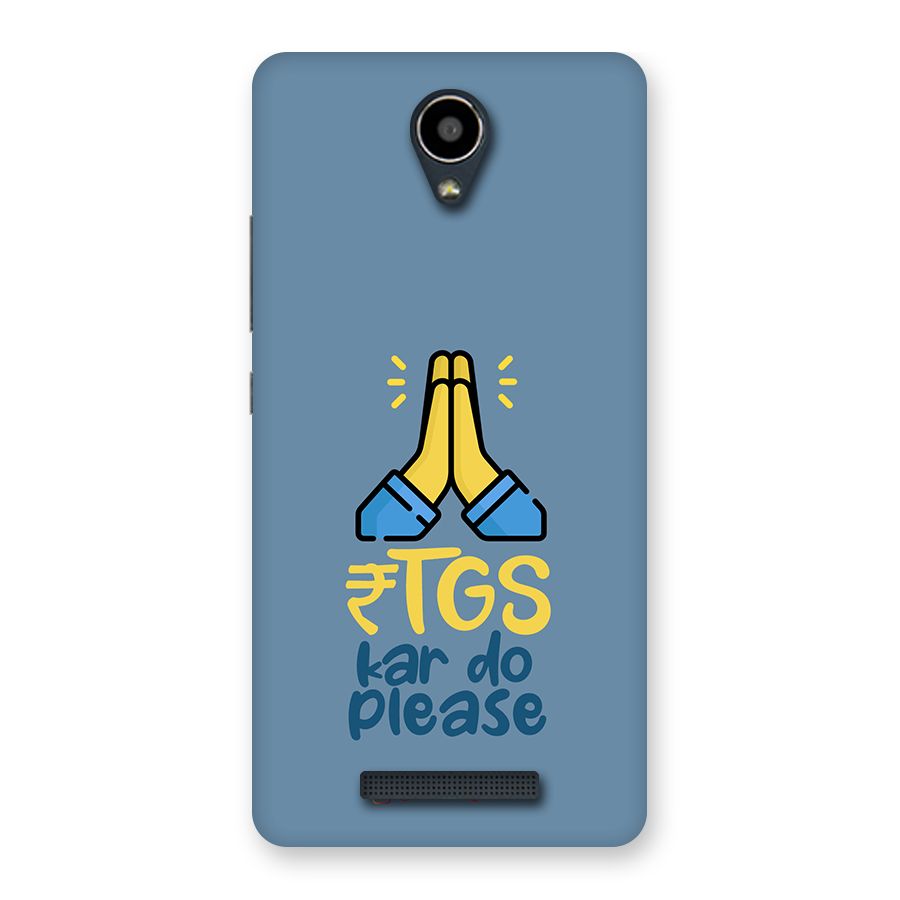 RTGS Kar Do Please SteelBlue Back Case for Redmi Note 2