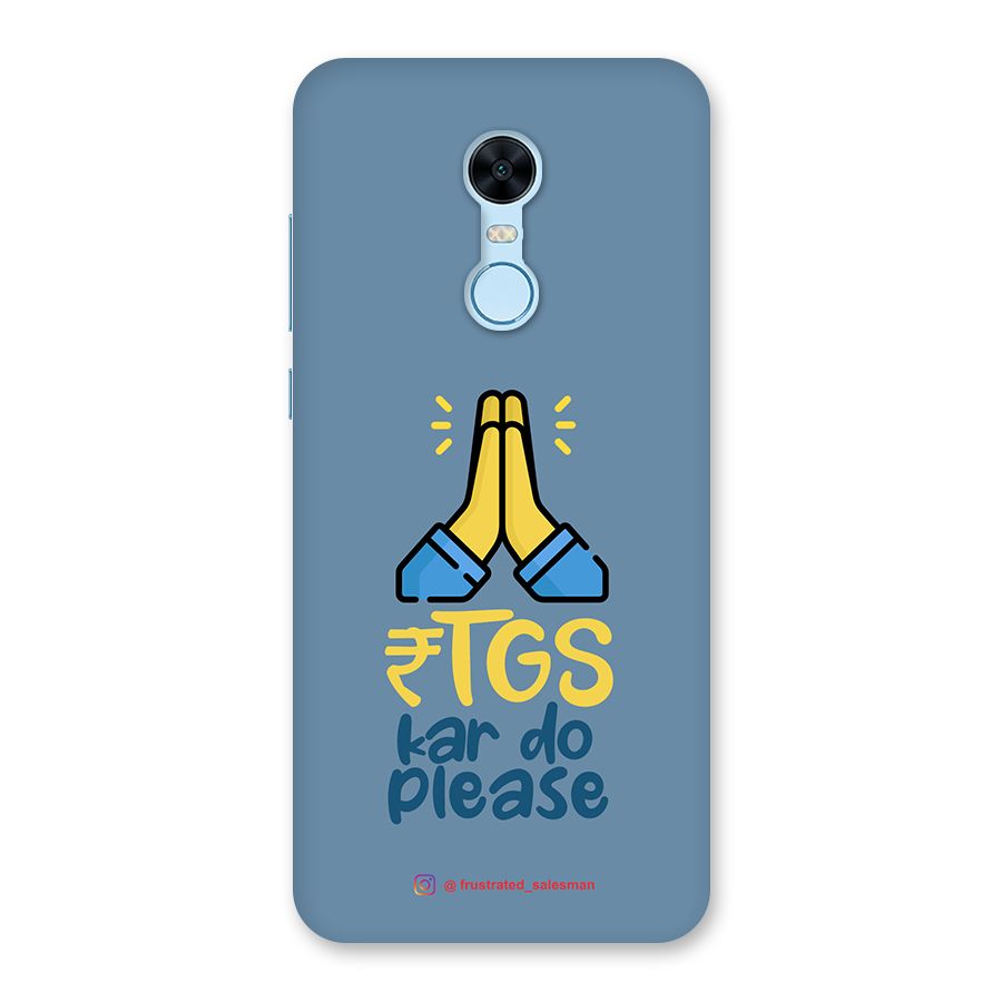 RTGS Kar Do Please SteelBlue Back Case for Redmi Note 5