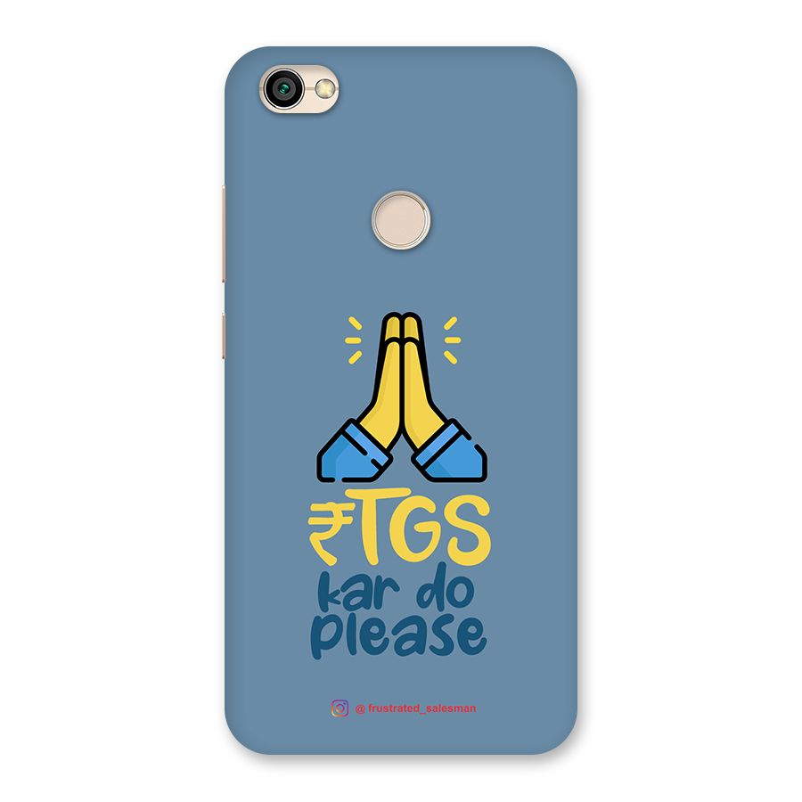 RTGS Kar Do Please SteelBlue Back Case for Redmi Y1 2017