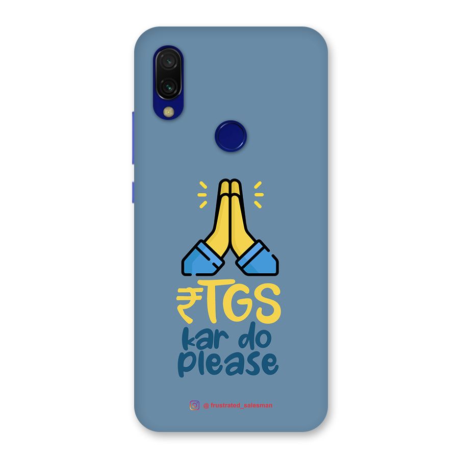 RTGS Kar Do Please SteelBlue Back Case for Redmi Y3