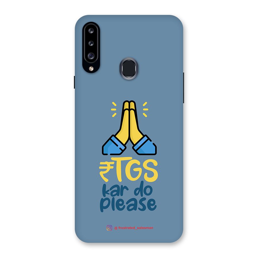 RTGS Kar Do Please SteelBlue Back Case for Samsung Galaxy A20s