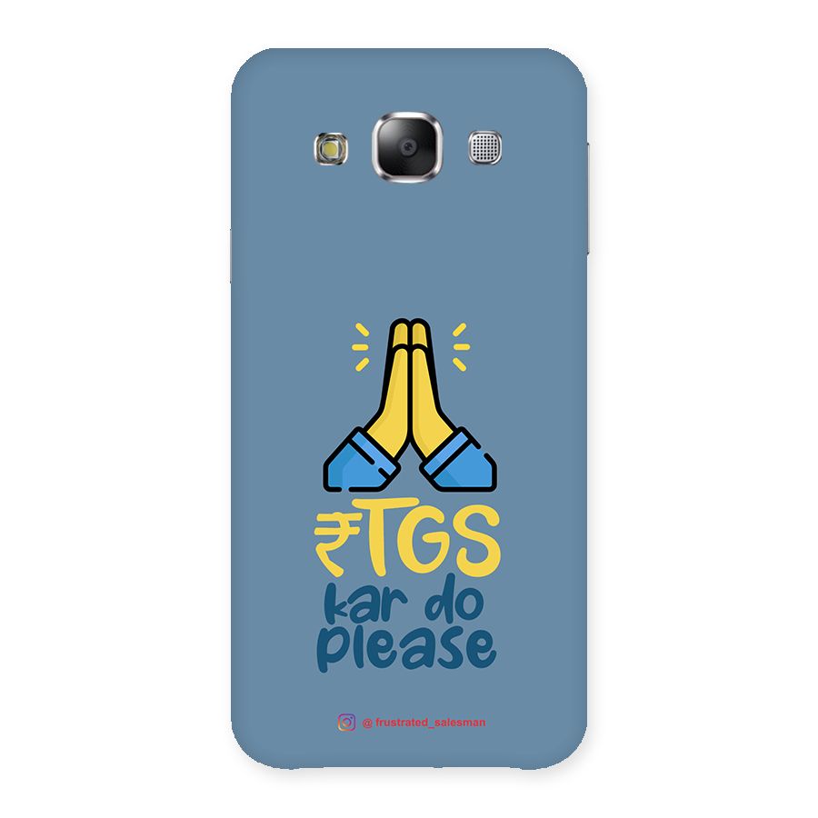 RTGS Kar Do Please SteelBlue Back Case for Samsung Galaxy E5