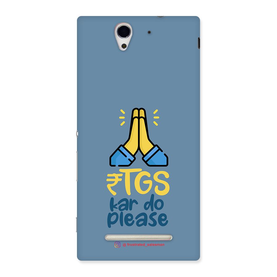RTGS Kar Do Please SteelBlue Back Case for Sony Xperia C3