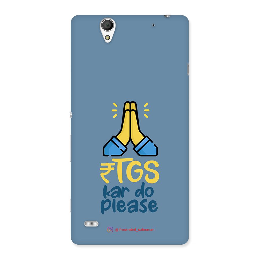 RTGS Kar Do Please SteelBlue Back Case for Sony Xperia C4