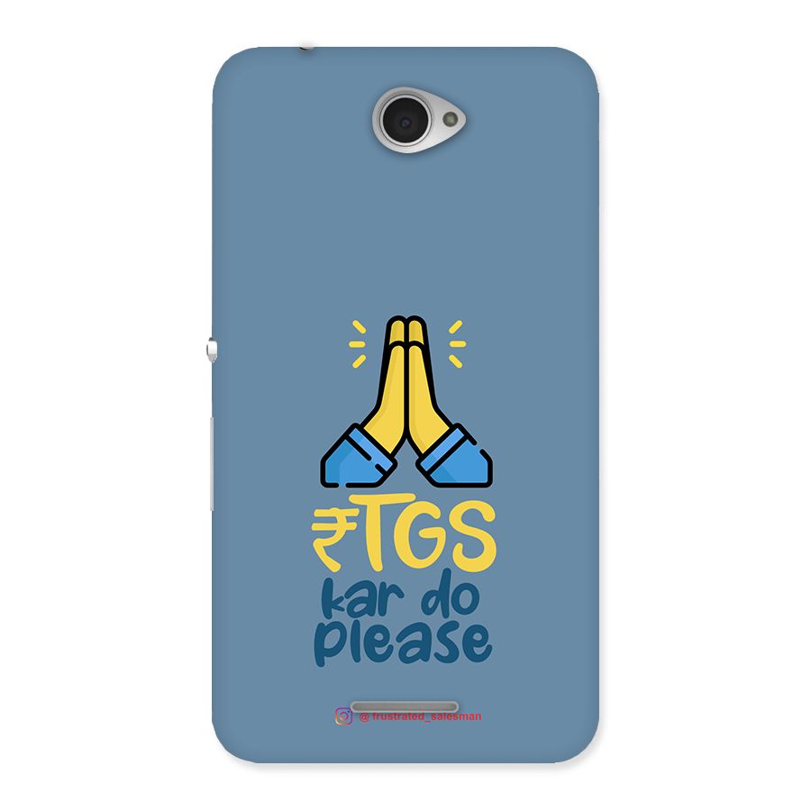 RTGS Kar Do Please SteelBlue Back Case for Sony Xperia E4