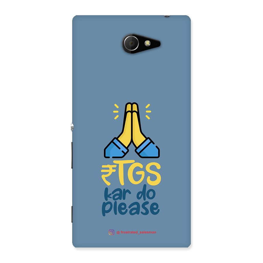 RTGS Kar Do Please SteelBlue Back Case for Sony Xperia M2