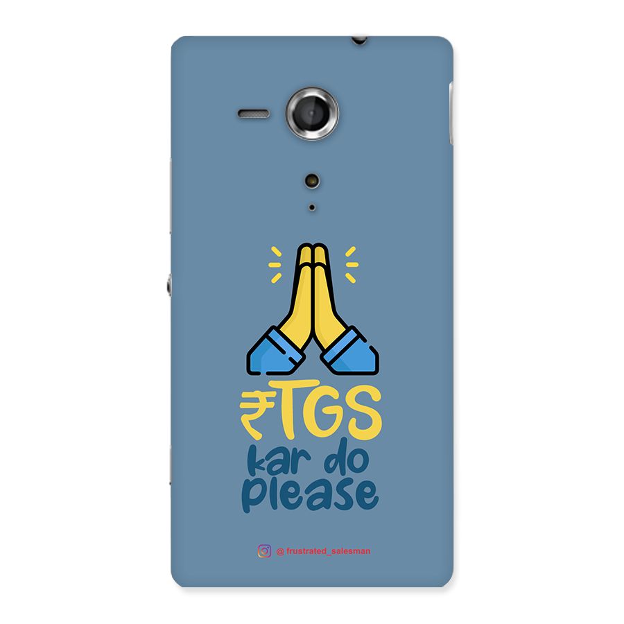 RTGS Kar Do Please SteelBlue Back Case for Sony Xperia SP