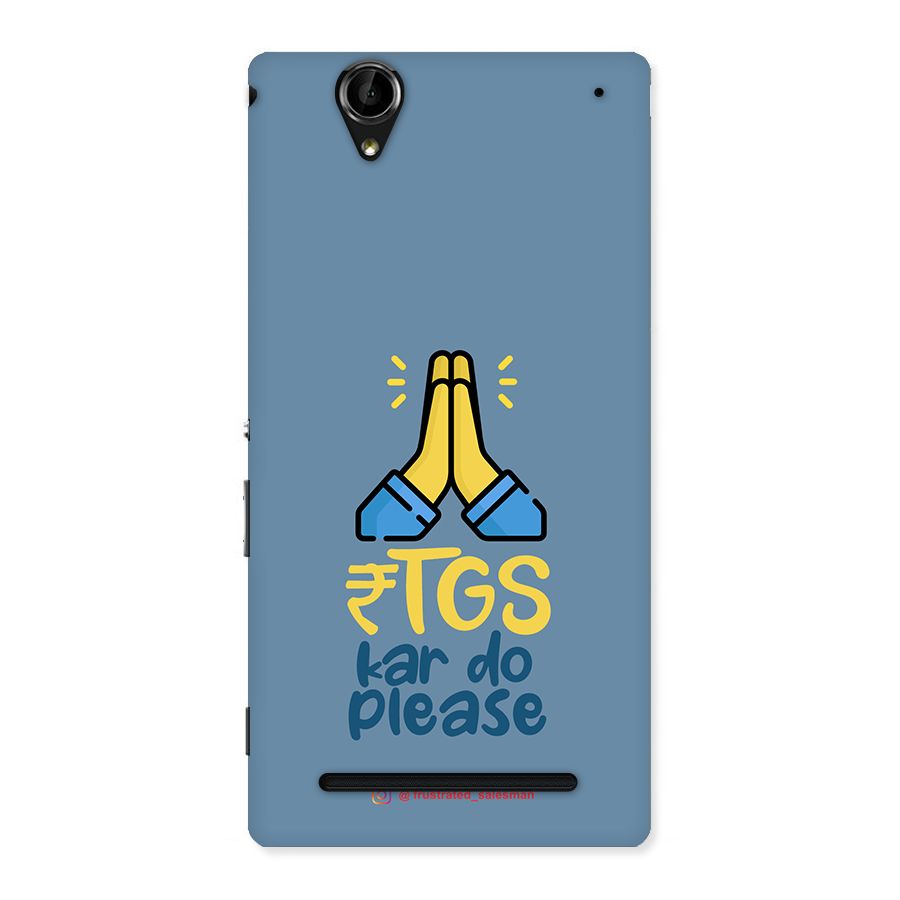 RTGS Kar Do Please SteelBlue Back Case for Sony Xperia T2