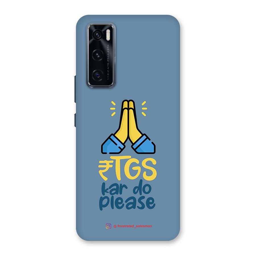 RTGS Kar Do Please SteelBlue Back Case for Vivo V20 SE
