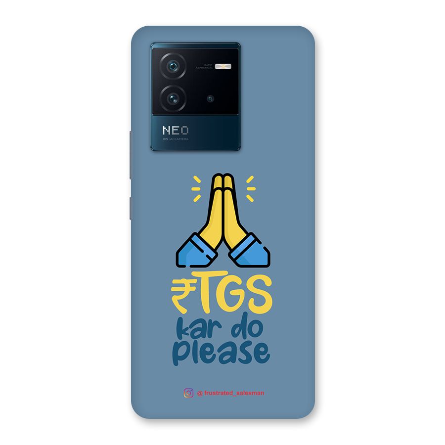 RTGS Kar Do Please SteelBlue Back Case for Vivo iQOO Neo 6 5G